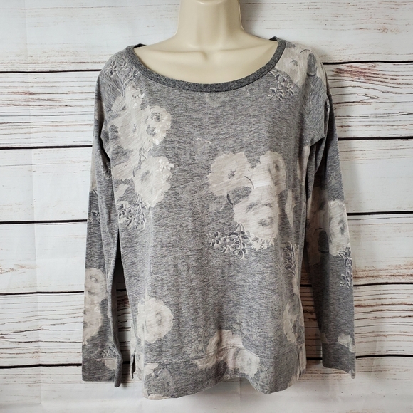 American Eagle Outfitters Tops - American Eagle | Floral Print Heathered LS Top